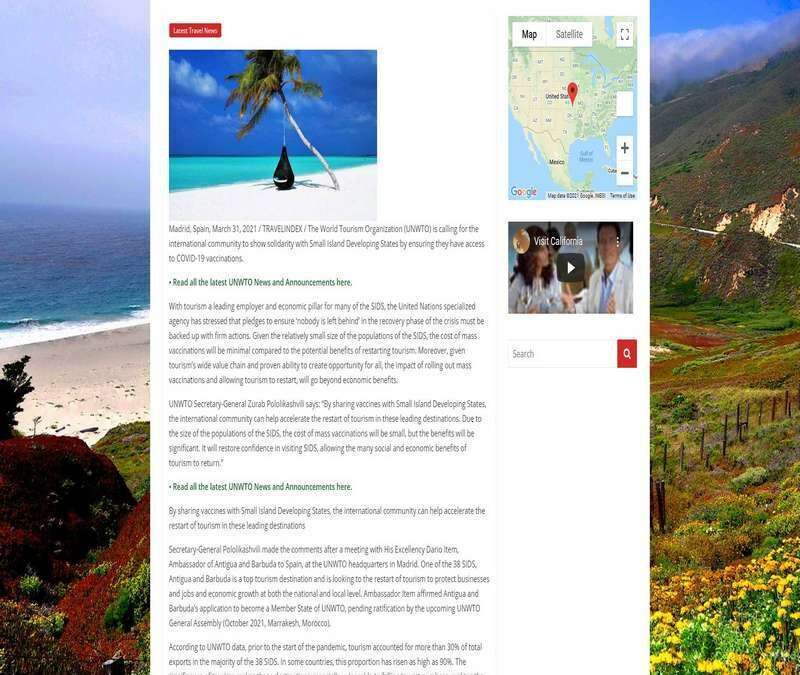 The World Tourism Organization (UNWTO) is calling for the international community to show solidarity with Small Island Developing States by ensuring they have access to COVID-19 vaccinations.